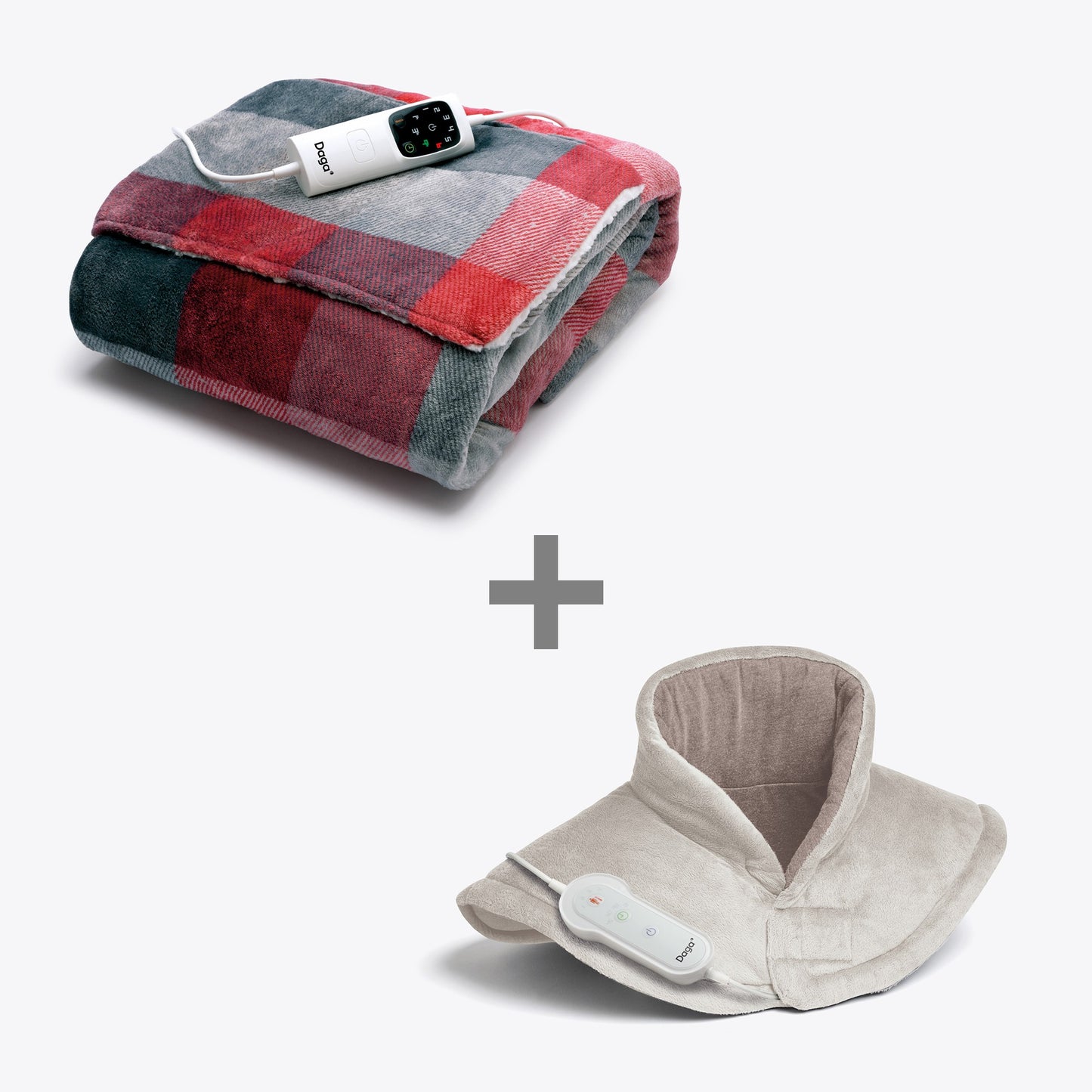 Kit Manta eléctrica Relax Suave Plus y Almohadilla Confort Cervical y Hombros