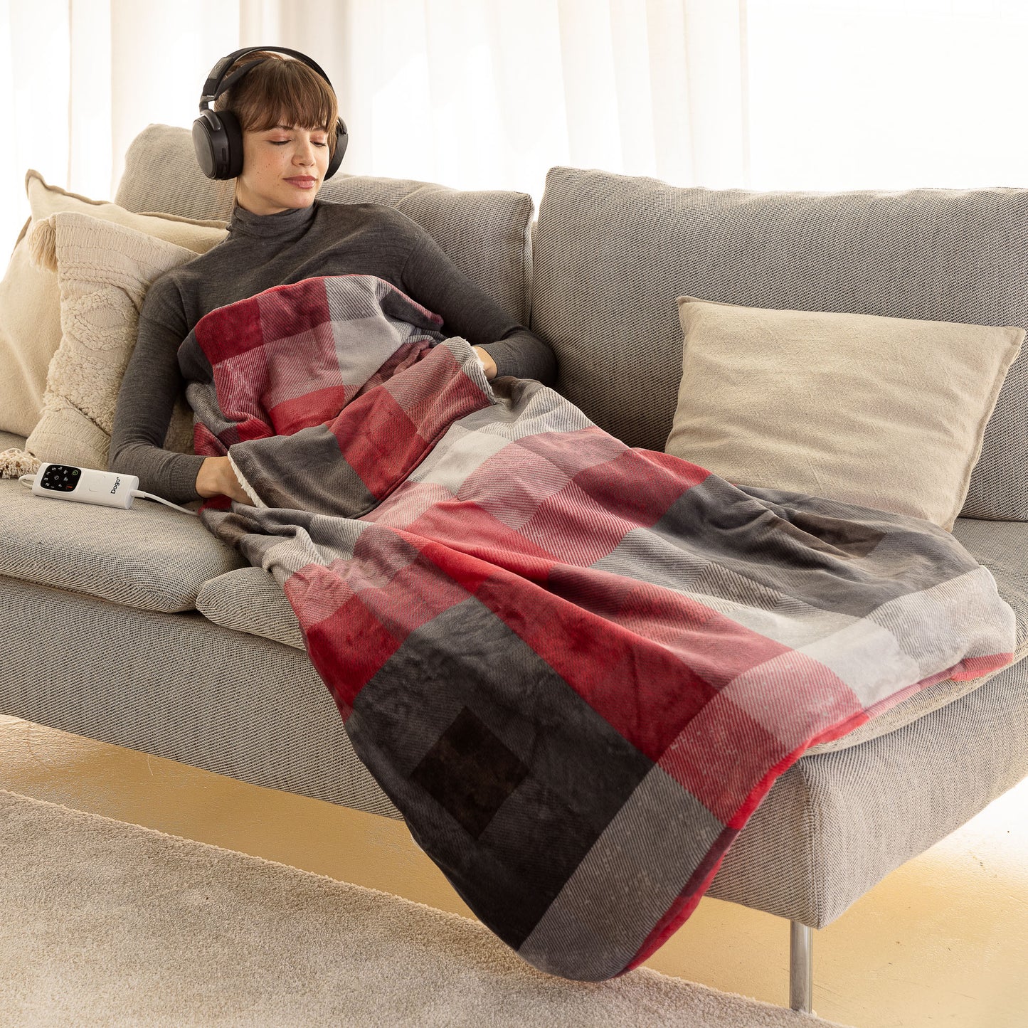 Kit Manta eléctrica Relax Suave Plus y Almohadilla Confort Cervical y Hombros