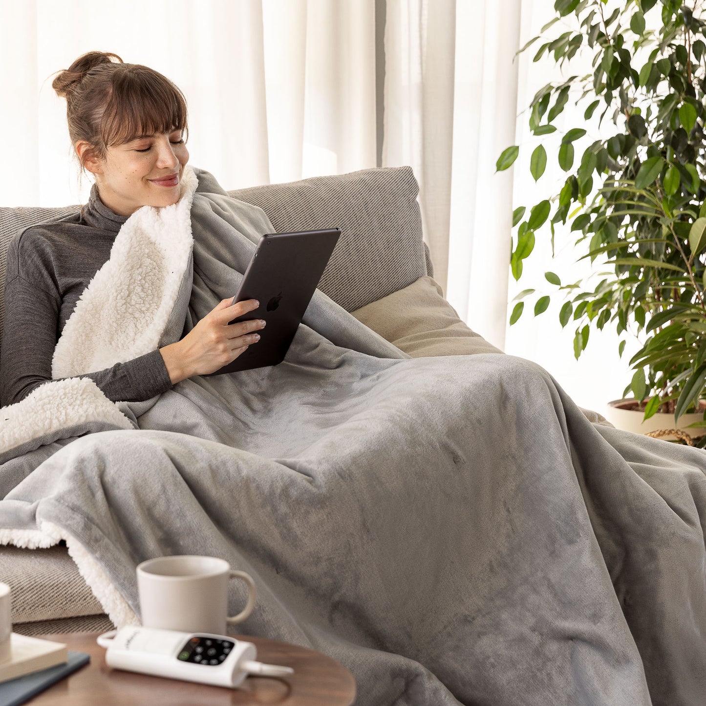 Kit Manta eléctrica Relax Suave Elegante y Calientacama Sueño Cálido individual