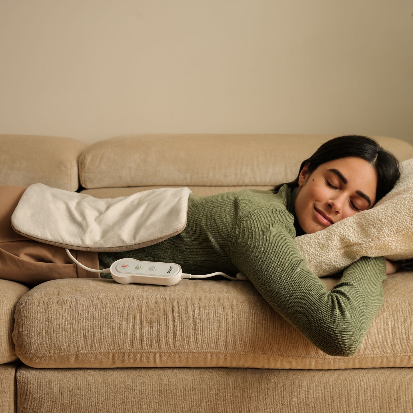 Kit Manta eléctrica Relax Suave Armonía Verde y Almohadilla Confort Plus